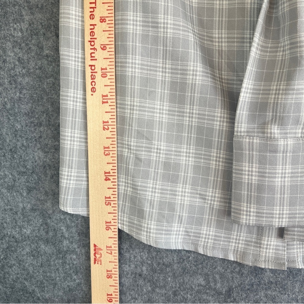 MARE MARE X ANTHROPOLOGIE Strapless Button Down Tie Front Top Grey Size Medium - Picture 5 of 7